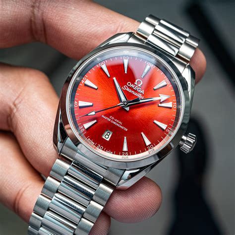 omega seamaster red and blue